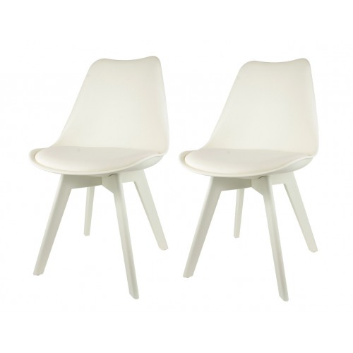 Chaise Full Color Blanche - Lot de 2