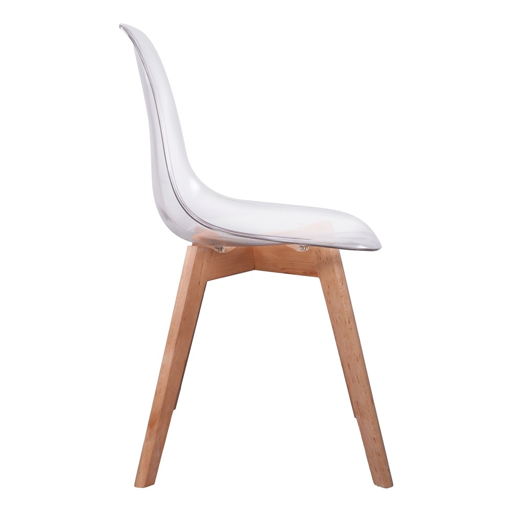 chaise scandinave transparent lot de 2