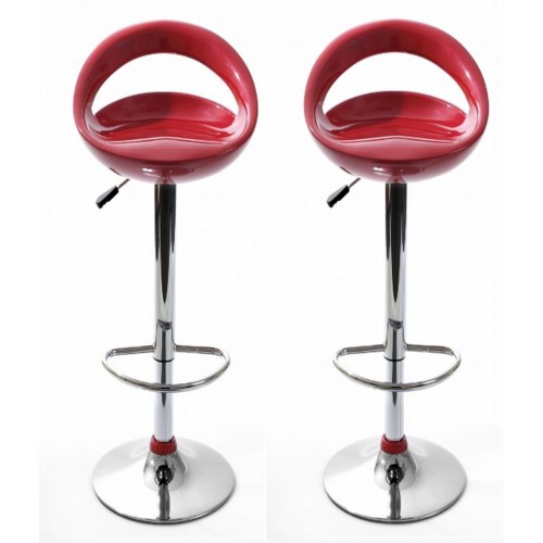 Tabouret de bar Snack Rouge - Lot de 2